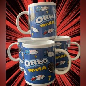 Vintage Oreo Trivia Coffee Mugs Cups Set Lot Of 4 Collectible History Americana